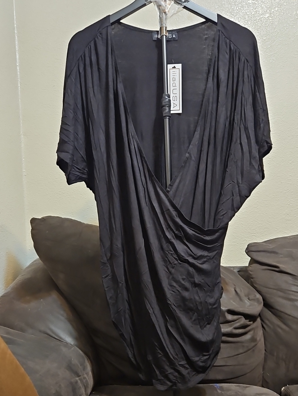 ILIA Black Jersey Tunic Top